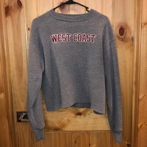 grey West Coast crewneck